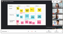 Mockup of Google Meet Jamboard