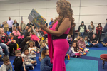Princess Mocha read to children during Drag Queen Story Hour at the Five Forks library in Greenville, South Carolina, on February 17, 2019. Jonathan Newton, the former manager of the Five Forks branch, received a $30,000 settlement from the Greenville County Library system after he sued for wrongful termination. (Photo: Natalie Shaik)