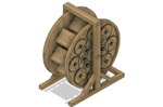 The RIT bookwheel was a thoroughly modern take on a Renaissance design. Before building it, the students designed a 3-D digital model. (Image: Matt Nygren and Ian Kurtz)
