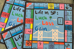 Teens at San Francisco Public Library created Life in SF: Luck, Loss, Gain, a board game that explores inequity in their city. (Photo: Dorcas Wong/San Francisco Public Library)