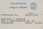 Octavia E. Butler's Los Angeles Public Library card