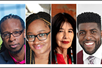 ALA Midwinter Virtual 2021 speakers Ibram X. Kendi, Keisha N. Blain, Joy Harjo, and Emmanuel Acho