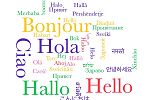 Word cloud of "Hello" in multiple languages