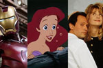 Stills from Iron Man, The Little Mermaid, and When Harry Met Sally