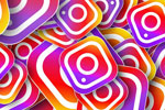 Pile of Instagram logos