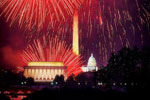 Fireworks over the Washington, D.C., skyline