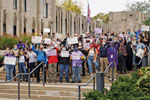 Union march at Northwestern University in Evanston, Ill.