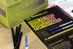 A photo of a handout that reads 'How to test your drugs for fentanyl"