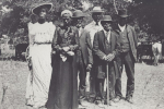 Black and white photo of a Juneteenth celebration