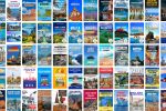 Collection of book covers of travel guides
