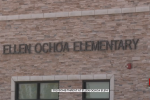 Lettering on the side of the school identifying Ellen Ochoa Elementary