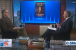 Screencap from the first episode of Books that Shaped America, featuring C-SPAN producer Peter Slen interviewing University of Maryland History Professor Richard Bell about Thomas Paine's Common Sense