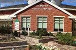 Photo of the exterior of Samuels Public Library