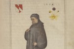 16th-century portrait of Geoffrey Chaucer, holding a rosary and stylus
