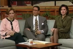 Screencap from a 1994 episode of Today with anchors Katie Couric, Bryant Gumbel, and Elizabeth Vargas