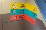 Directional signage at Carmichael Library