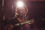 Darlene Love singing in a screencap from 20 Feet from Stardom