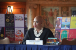 Rep. Ayanna Pressley at a roundtable about the Books Save Lives Act at the Library of Congress