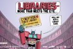 Library Card Sign-up Month Poster featuring Optimus Prime