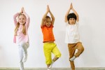 Children doing yoga