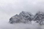 Cloud shrouded mountains