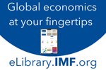 Ad for IMF eLibrary. Global economics at your fingertips. eLibrary.IMF.org