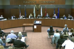 Screenshot from a video of the April 22 Radnor Township School District board meeting