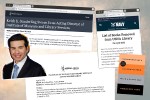 Montage of news headlines