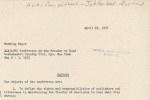 First page of the working paper for the ALA/ABPC Conference on the Freedom to Read in 1953