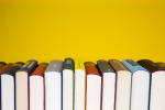 Stack of books on its side