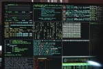 Monitor of a hacking computer