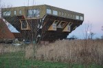 House that appears to be constructed upside-down