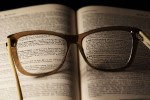 Glasses on a book