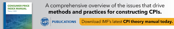 Ad for the International Monetary Fund. Consumer Price Index Manual: A Comprehensive overview of the issues that drive methods and practices for constructing CPIs. Download IMF's latest CPI theory manual today.