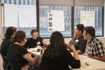 Group of people in a meeting discussion