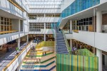 Colorful library interior
