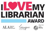 I Love My Librarian award logo