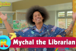 Mychal the Librarian in a screen cap from the Reading Rainbow trailer