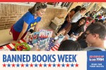 Banned Books Week: Students visit the instructional displays at the Freedom Walk program