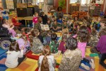 US Marine Corps Col. Michael L. Brooks reads to second graders at Crossroads Elementary School at Marine Corps Base Quantico in 2023.