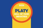 Award ribbon reading 2025 Platy Hall of Fame Inductees