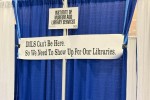 The Institute of Museum and Library Service's empty booth at the 2025 ALA Annual Conference