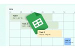 Google Sheets logo with a timeline