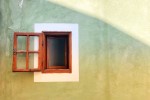 Open window in a wall