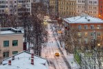 City street in winter