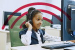 Girl at a computer