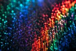 Colored lights through fiber-optic cables