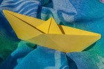Simple origami boat