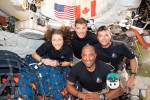 Artemis II crew in the Orion spacecraft