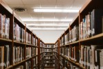 Library bookshelves